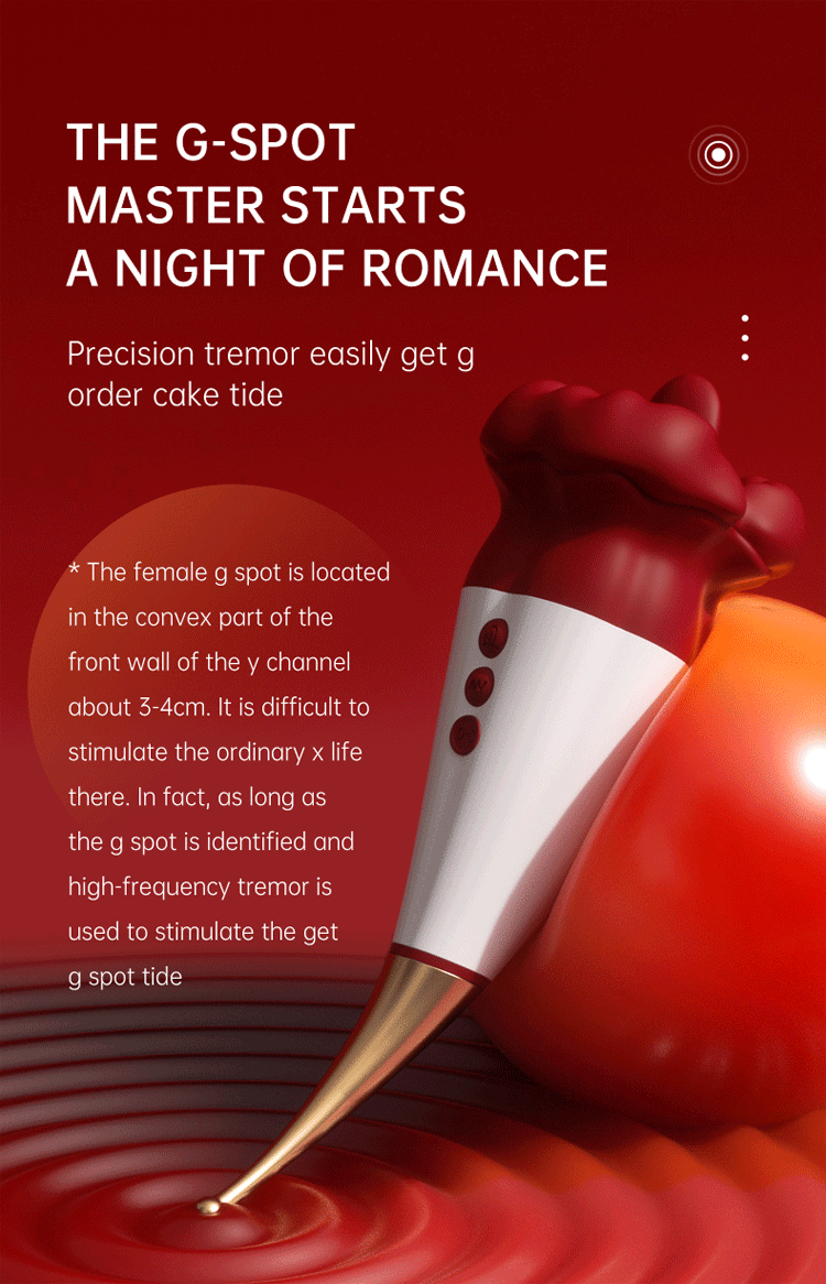 Kiss from a Rose Pro Red Lips 2 generation vibrate tongue lick sway female sex toy22