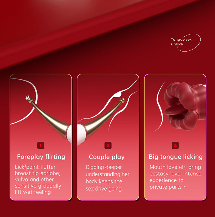 Kiss from a Rose Pro Red Lips 2 generation vibrate tongue lick sway female sex toy4