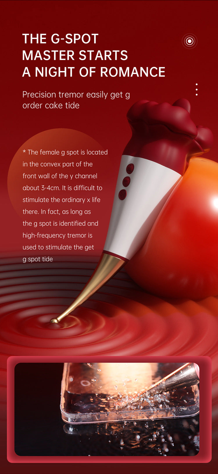 Kiss from a Rose Pro Red Lips 2 generation vibrate tongue lick sway female sex toy6