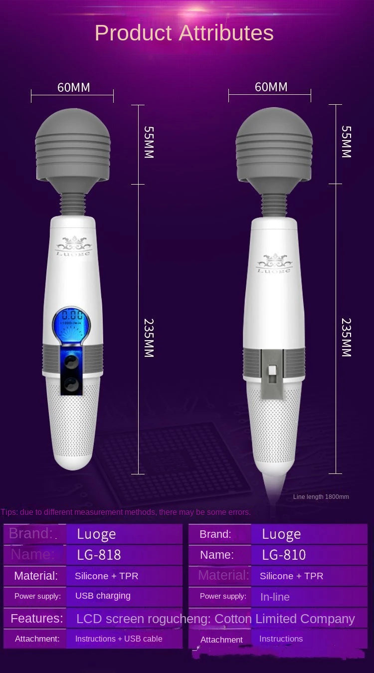 LUOGE Speeds vagina vibrator Masturbator G-Spot Magic Wand-11