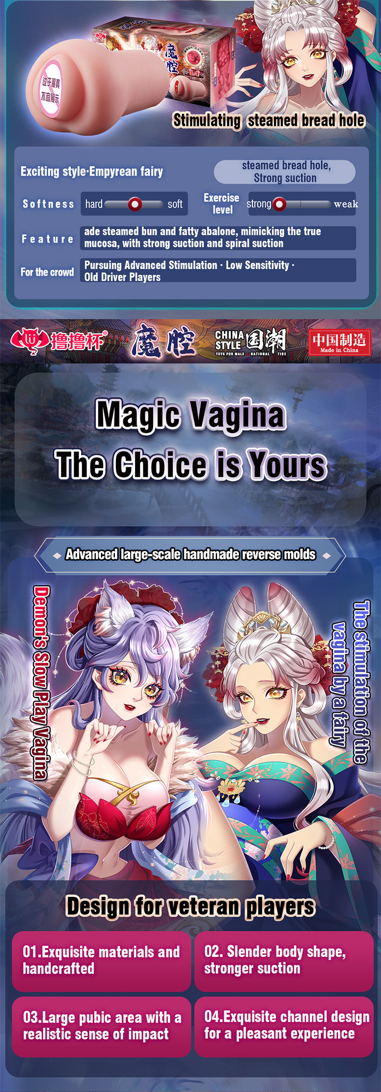 Lulu Male Masturbation cup G-point stimulation honey bean suction cup8