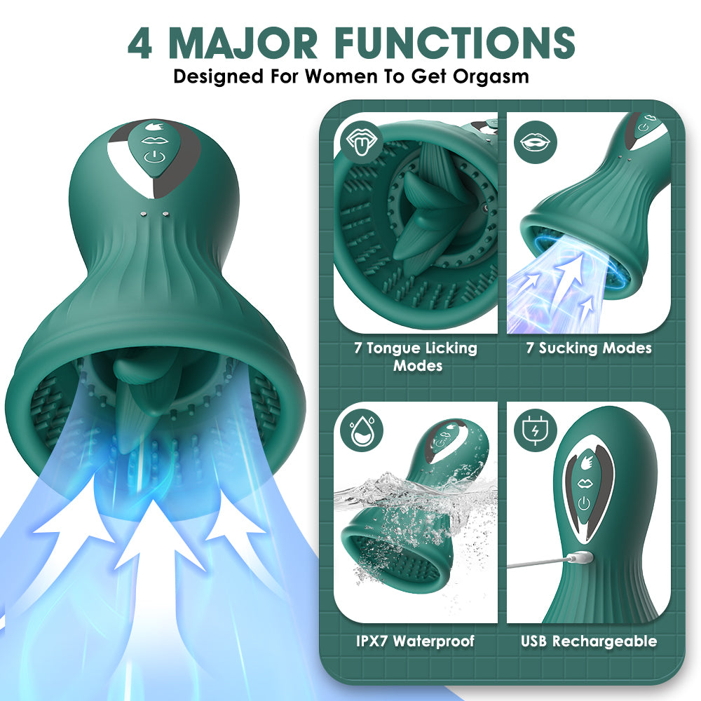 MIYUE cup auto-sucking tongue licking Breast aspirator Nipple clit teasers (2)