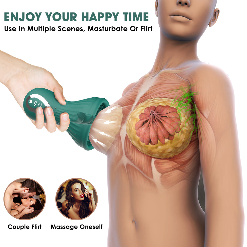 MIYUE cup auto-sucking tongue licking Breast aspirator Nipple clit teasers (4)