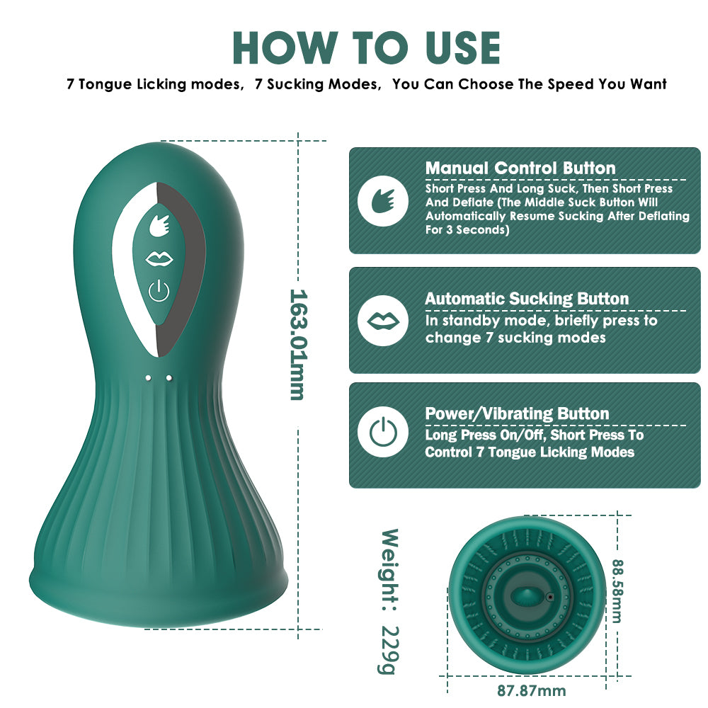 MIYUE cup auto-sucking tongue licking Breast aspirator Nipple clit teasers (7)