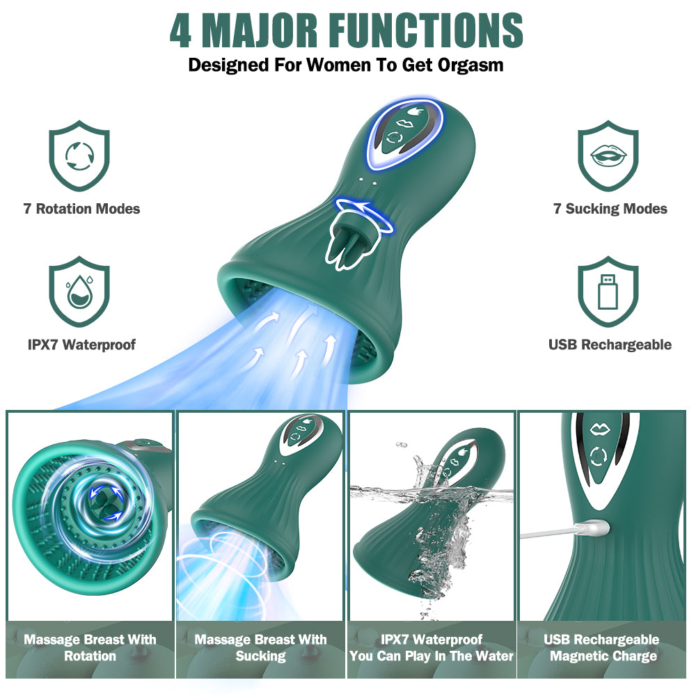 Milu cup Nipple G clit teasers auto-sucking rotating Breast aspirator (2)