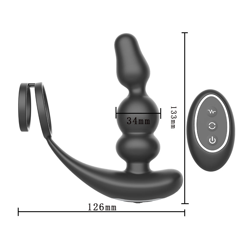 Touch Girl Y-SHI Remote prostate massager locking ring Noice anal orgasm (10)