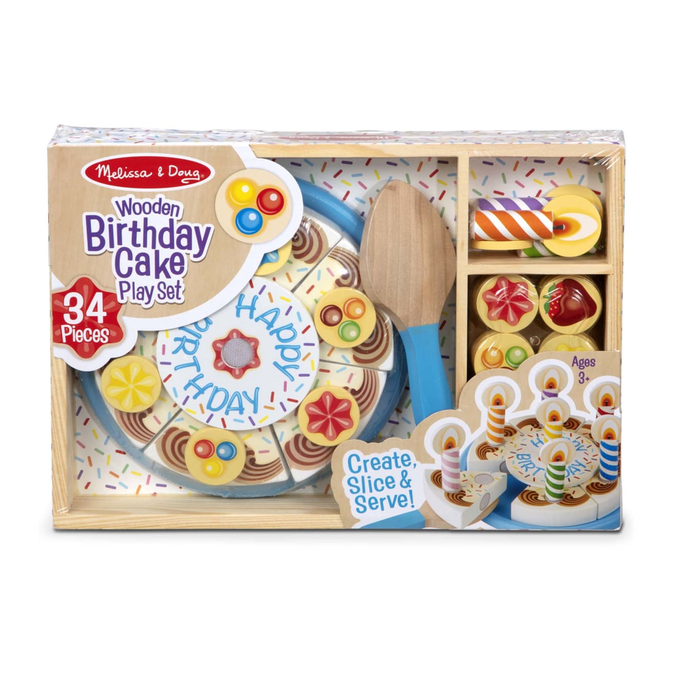 Birthday Party Play Food & Stickers Gift Bundle