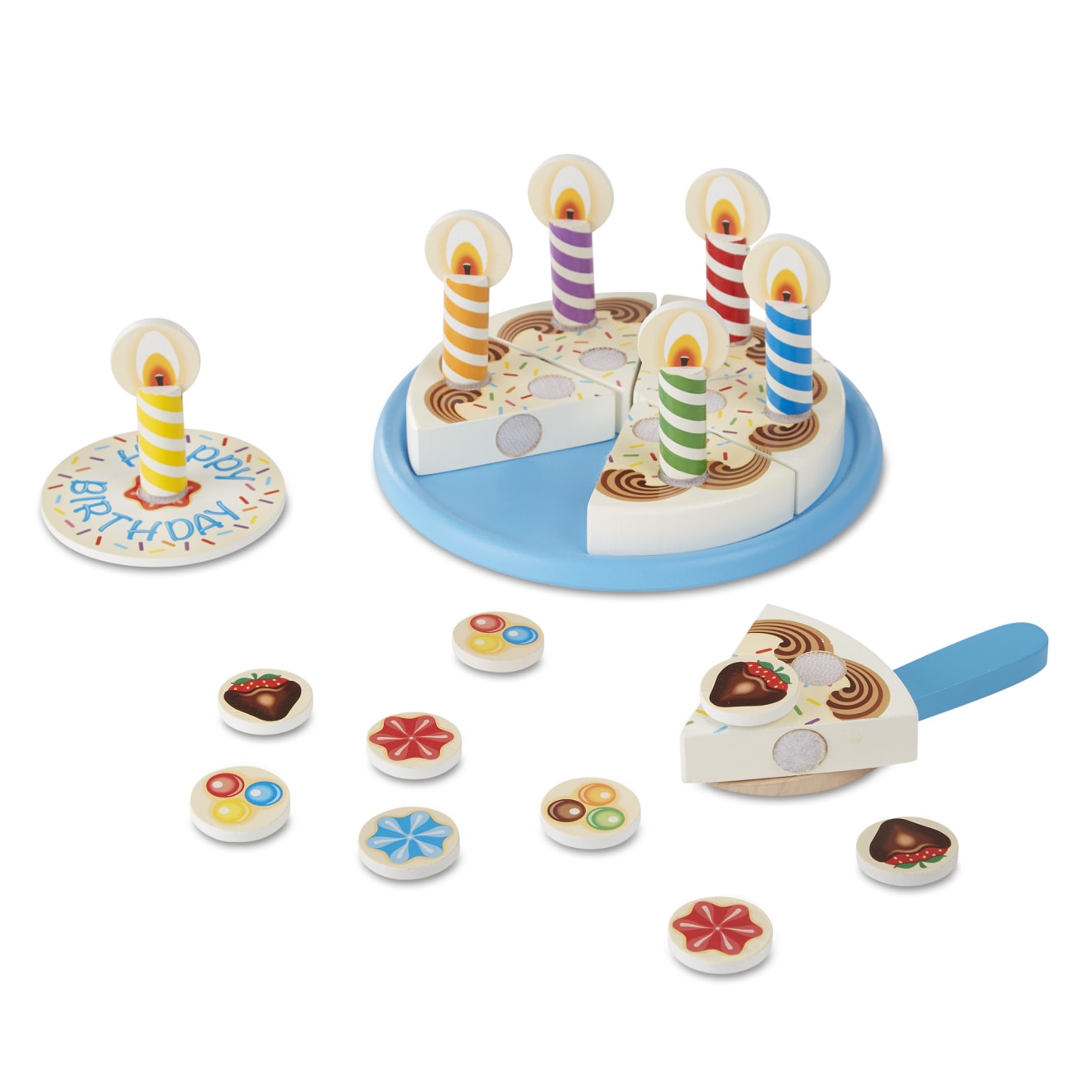 Birthday Party Play Food & Stickers Gift Bundle