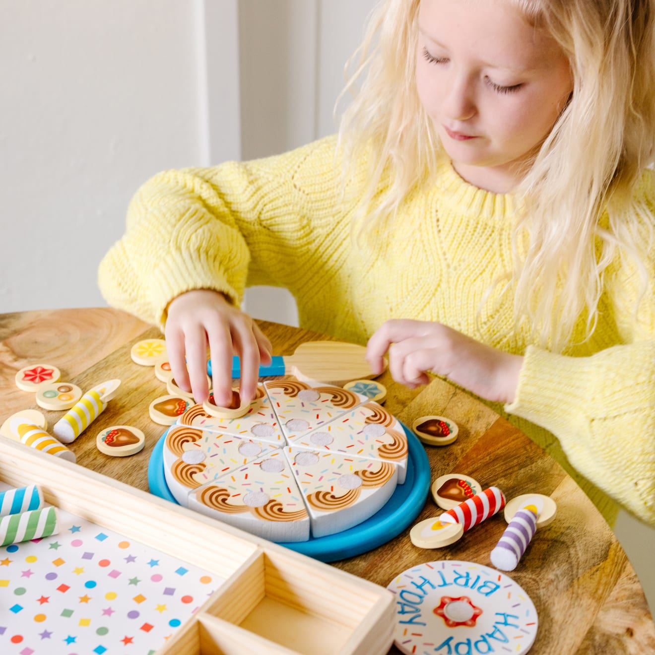 Birthday Party Play Food & Stickers Gift Bundle