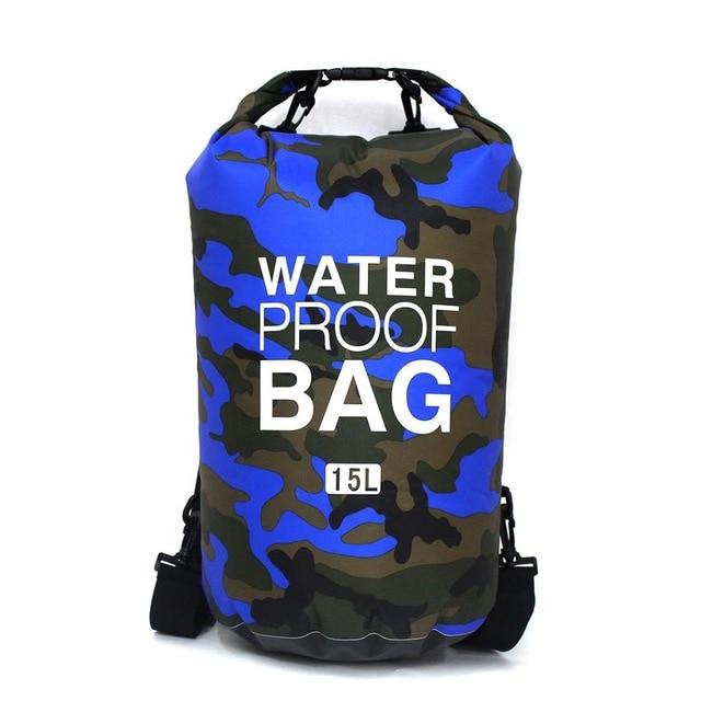 PVC Camouflage Waterproof Backpack Portable Outdoor Sport Rafting Bag River Tracing Swiming Bucket Dry Bag 2L 5L 10L 15L 20L 30L