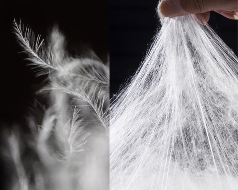 down fiber vs silk fiber