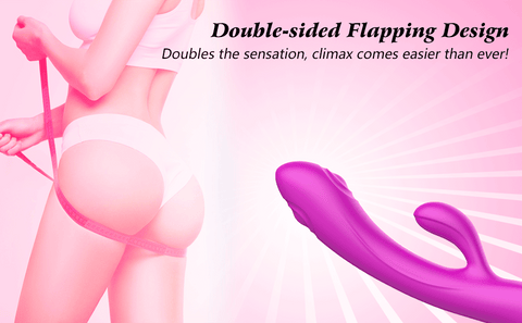 G-spot Rabbit Vibrator with Double-Sided Hitting - High Frequency Vaginal Clitoral Orgasm Triggering Dildo Massager with 10 Vibrating Modes, Rechargeable Adult Toy for Women Couple Sex Things