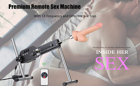 Sex Machine Premium Fuck Machine, Adjustable Remote Love Machine for Female Male Masturbation with 5 Attachments Premium Sex Toys