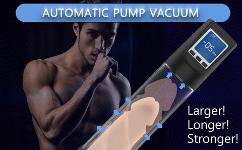 Vacuum Penis Pump with 6 Suction Electric Cock Enhancement for Stronger Bigger Erections Male Masturbator Sex Toy Penis Massager Stimulator with Vagina Stroker Sleeve Rechargeable & Detachable