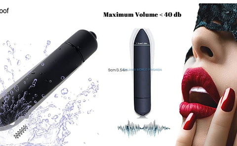 Powerful Bullet Vibrator with 10 Modes, Portable Mini Pocket Vagina Stimulator, Waterproof Super-Strong Adult Sex Toys for Women with Discreet Package