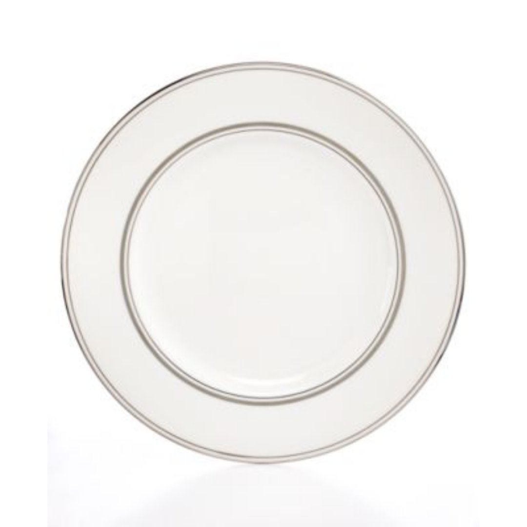 KATE SPADE Library Lane Platinum Bread Butter, Salad, and Dinner Plate
