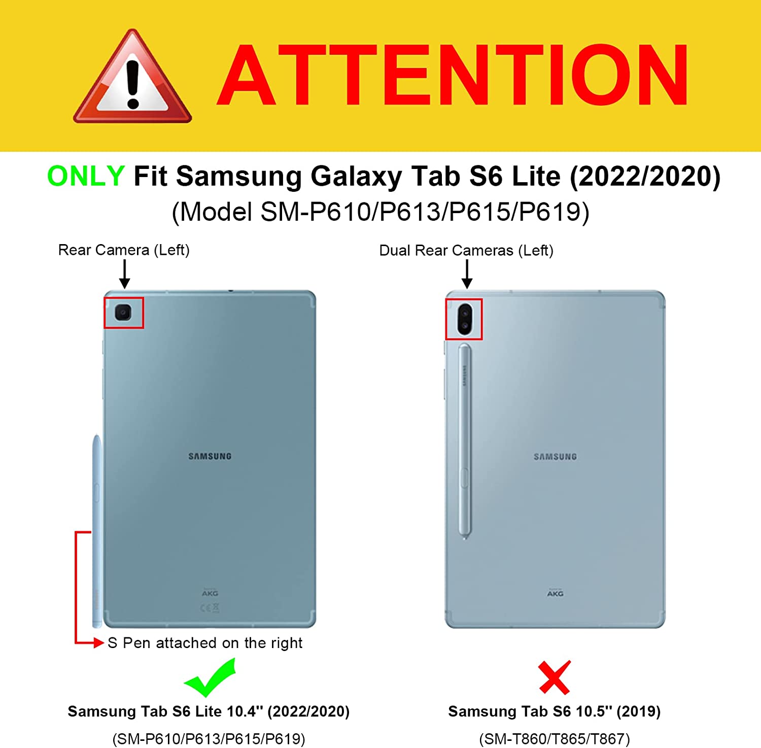 Galaxy Tab S6 Lite 10.4' 2022/2020 Slim Case with Soft TPU Back | Fintie