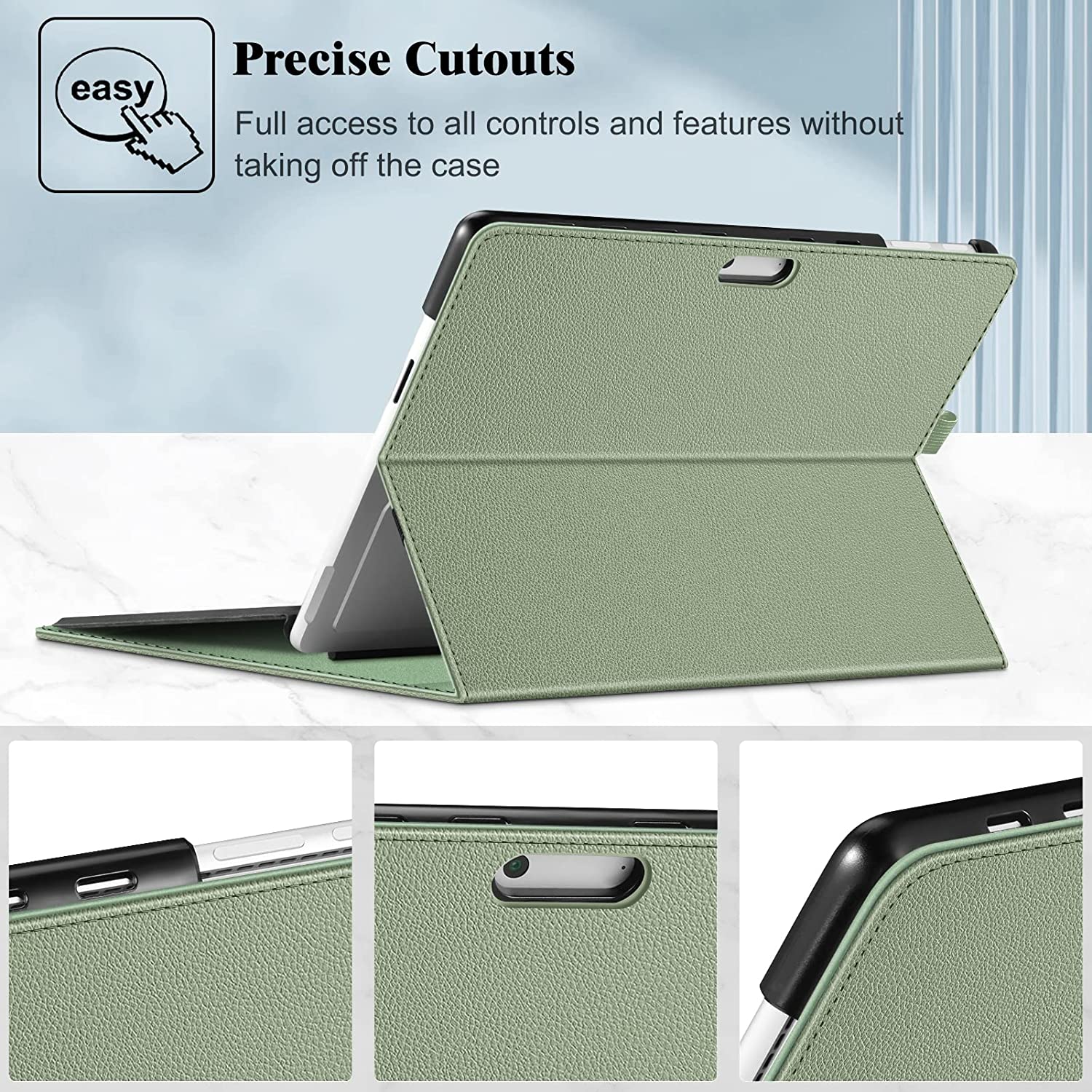 Surface Pro 9 Multi-Angle Viewing Case w/ Pocket and Stylus Holder | Fintie