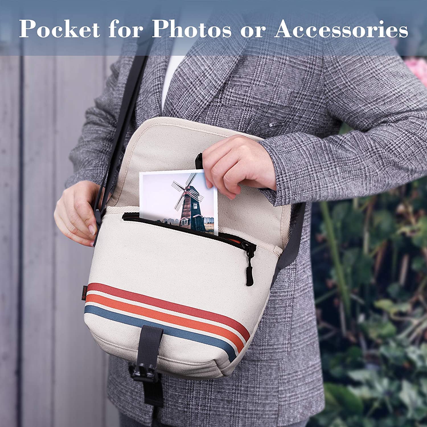 Polaroid OneStep+/OneStep 2 VF Vegan Leather Carrying Bag | Fintie