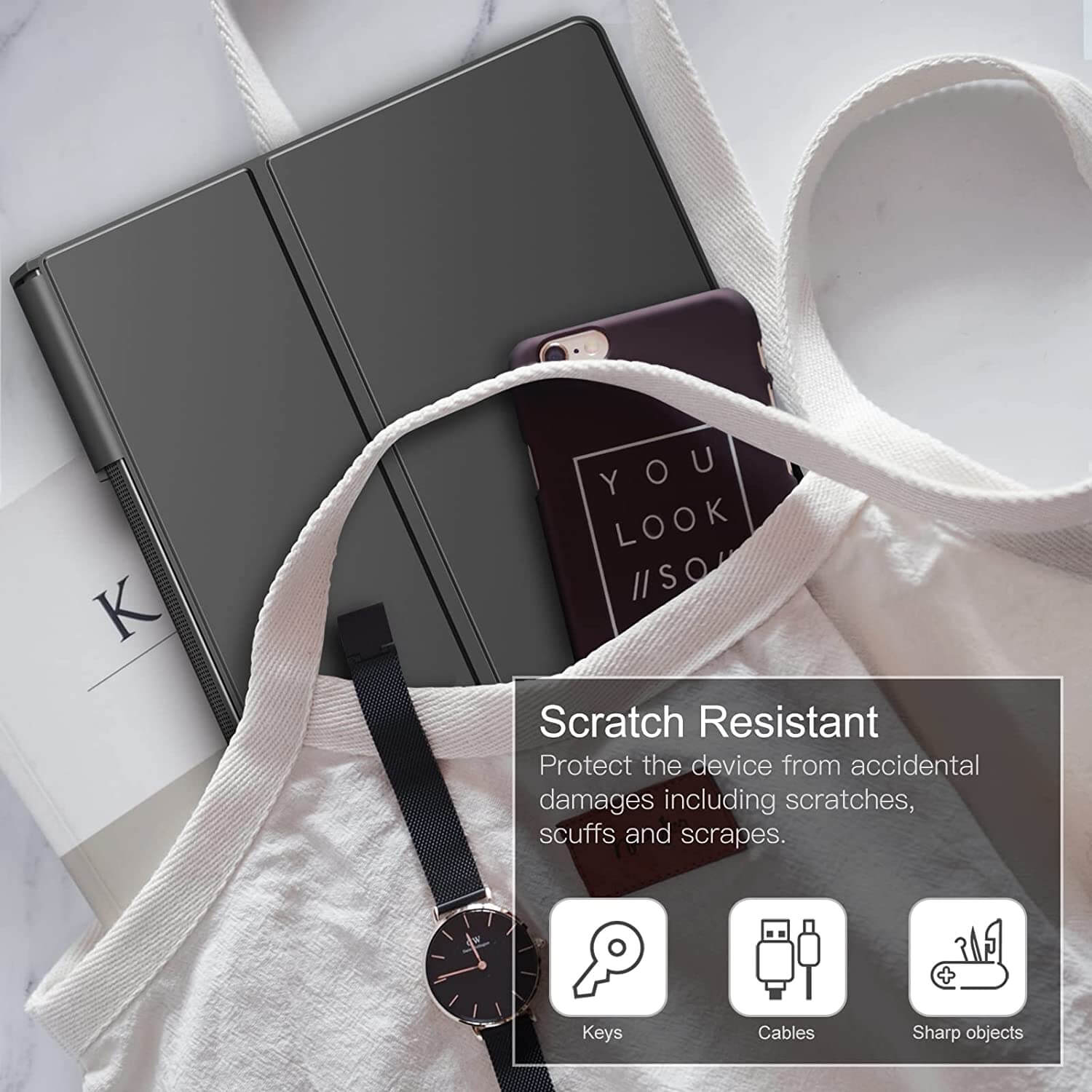 Lenovo Yoga Tab 13 2021 Hybrid Case with Transparent Back | Fintie