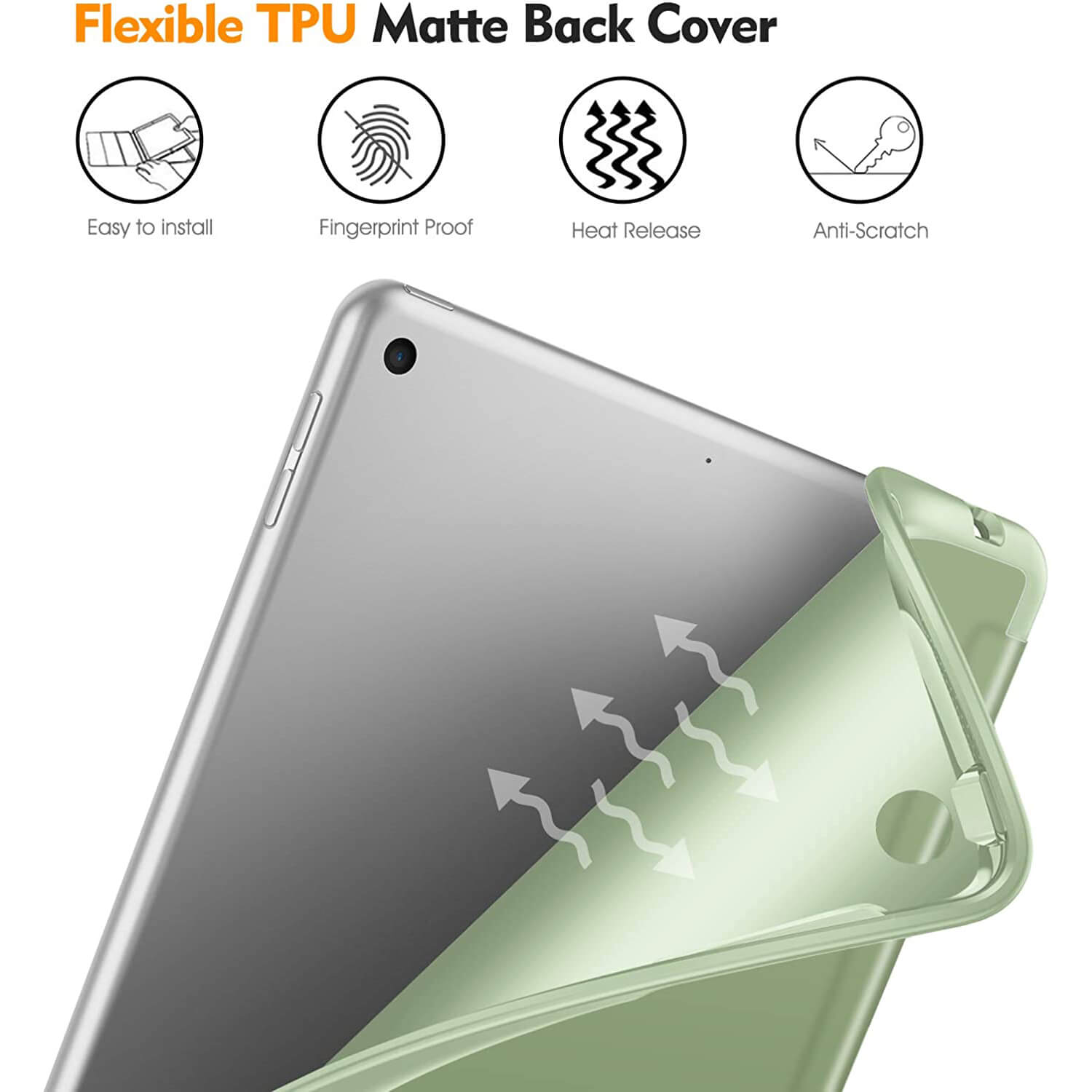 iPad 9 (2021) / iPad 8 / iPad 7 Soft TPU Stand Back Case | Fintie