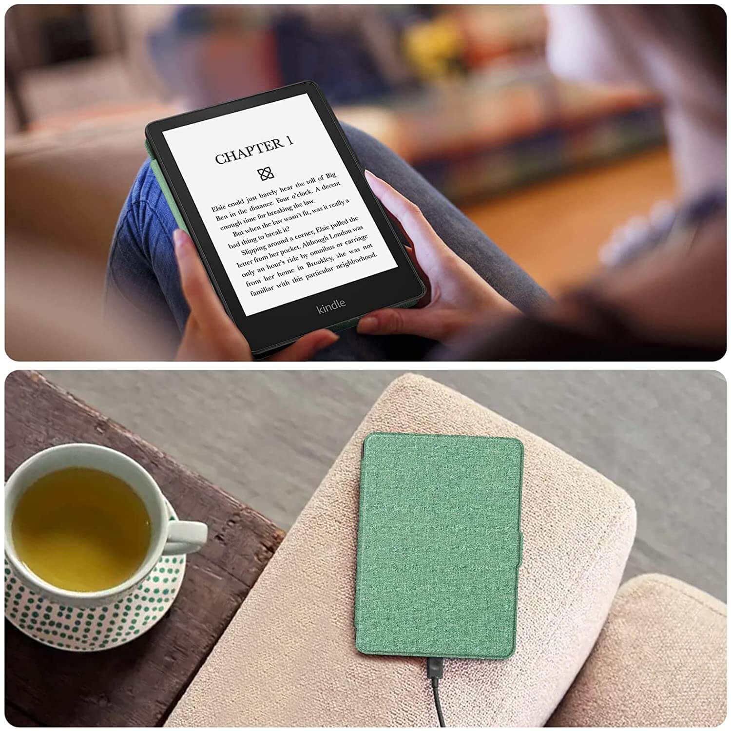 Kindle Paperwhite (11th Gen 2021) SlimShell PU Leather Case | Fintie