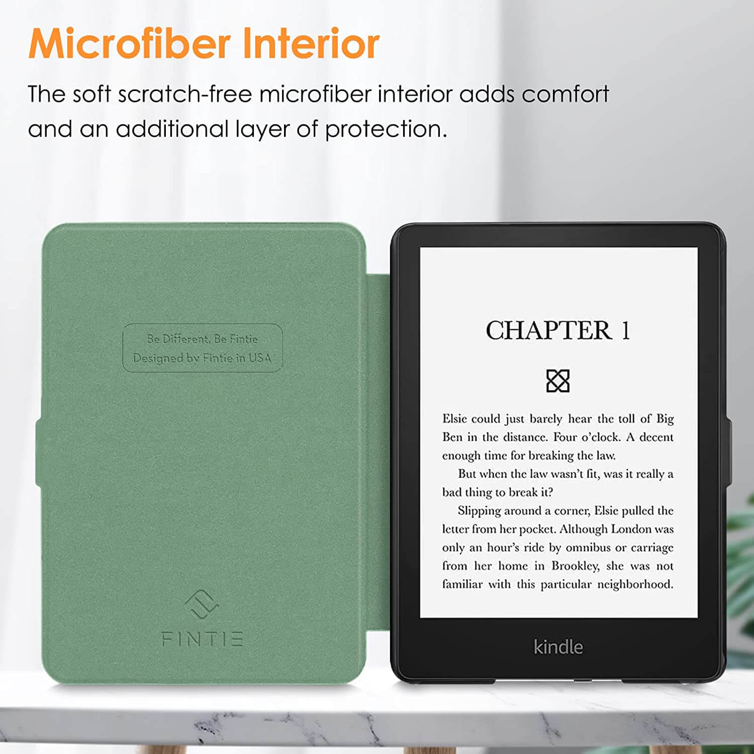 Kindle Paperwhite (11th Gen 2021) SlimShell PU Leather Case | Fintie