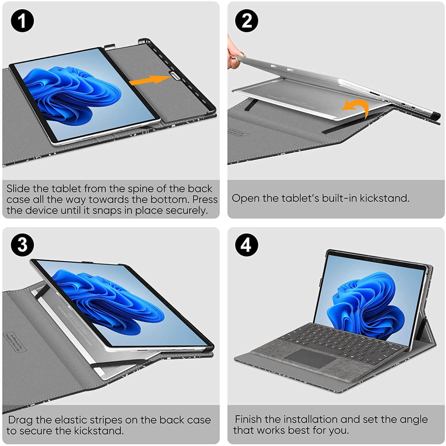 Surface Pro 8 (2021) 13 Inch Multi-Angle Viewing Case | Fintie