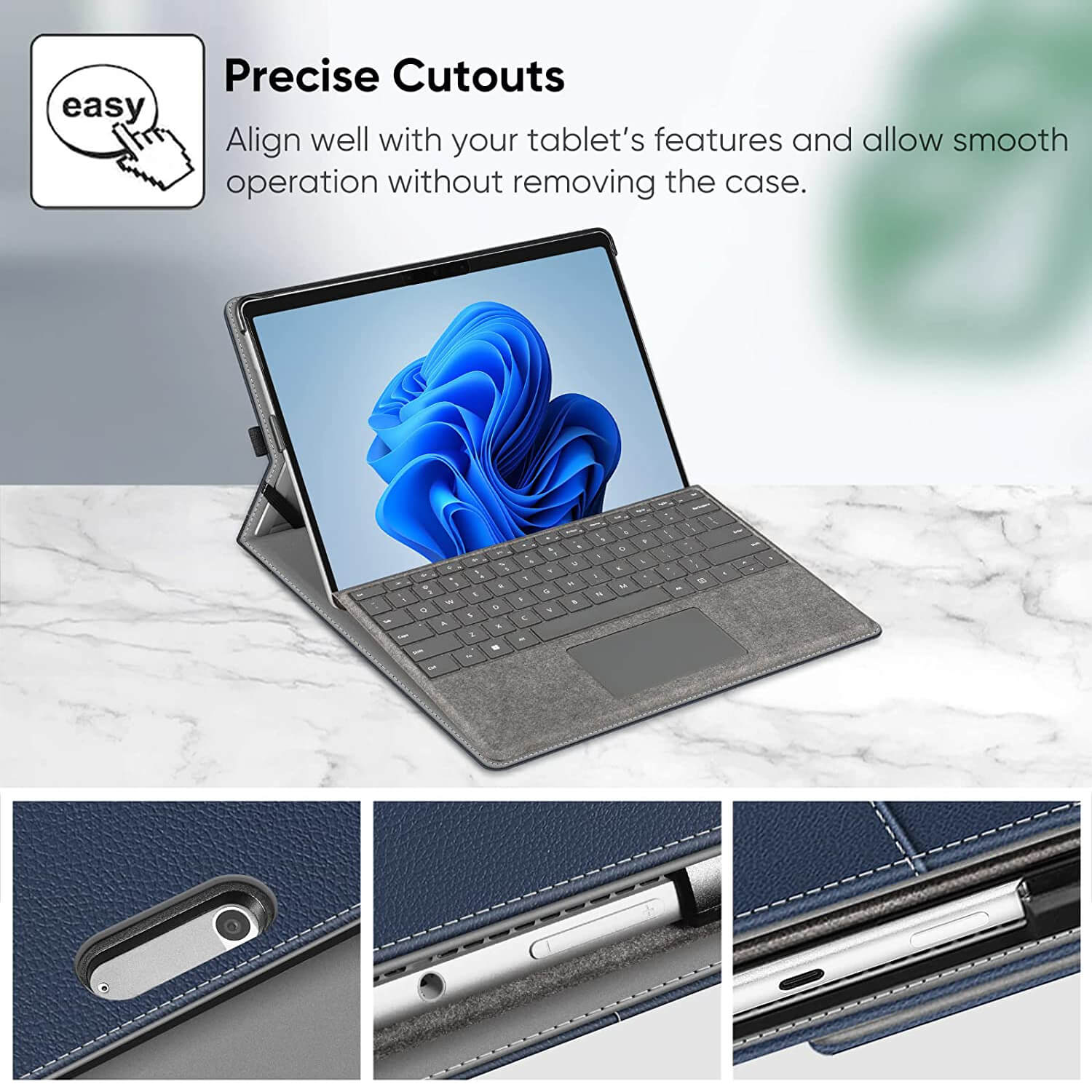 Surface Pro 8 (2021) 13 Inch Multi-Angle Viewing Case | Fintie