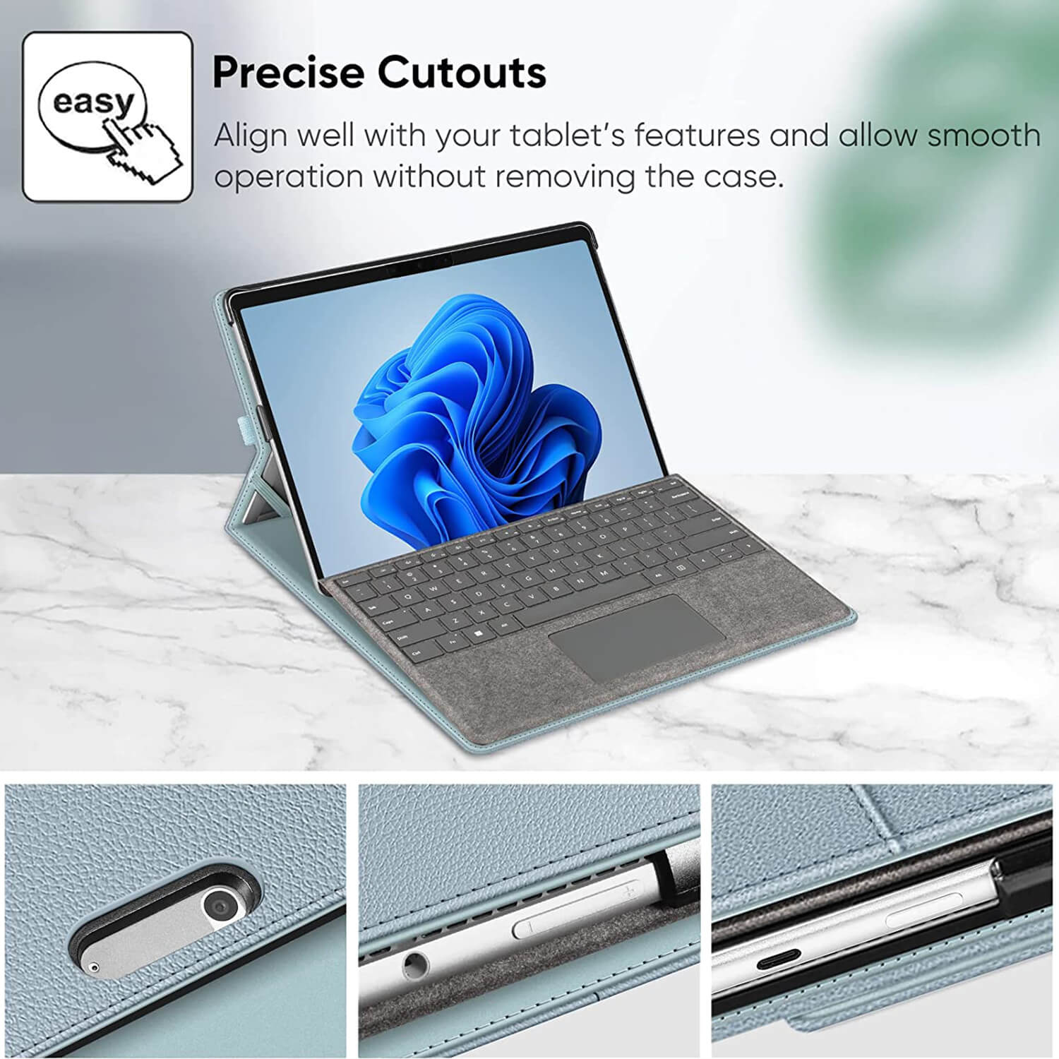 Surface Pro 8 (2021) 13 Inch Multi-Angle Viewing Case | Fintie