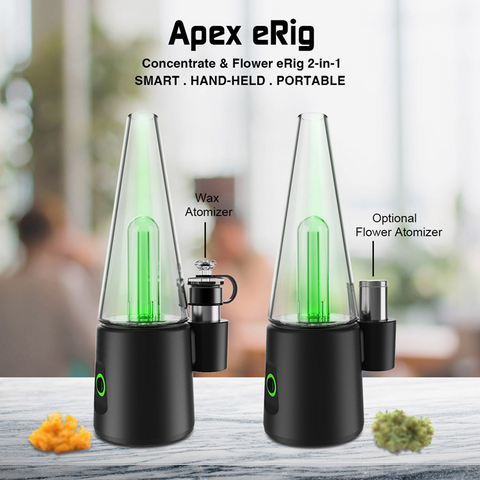 apex erigs with wax atomizer and flower atomizer