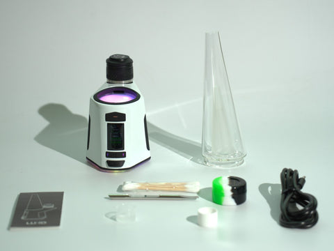mingvape luxo electric dab rig white with all its accessories