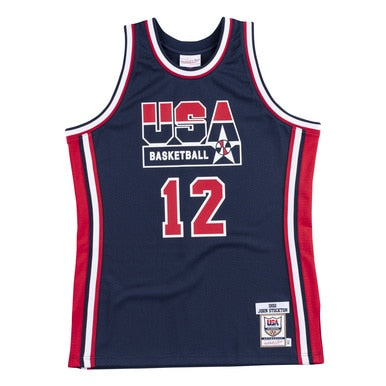 1992 Dream Team Authentic Jersey - John Stockton - Navy - Team USA - Mitchell & Ness