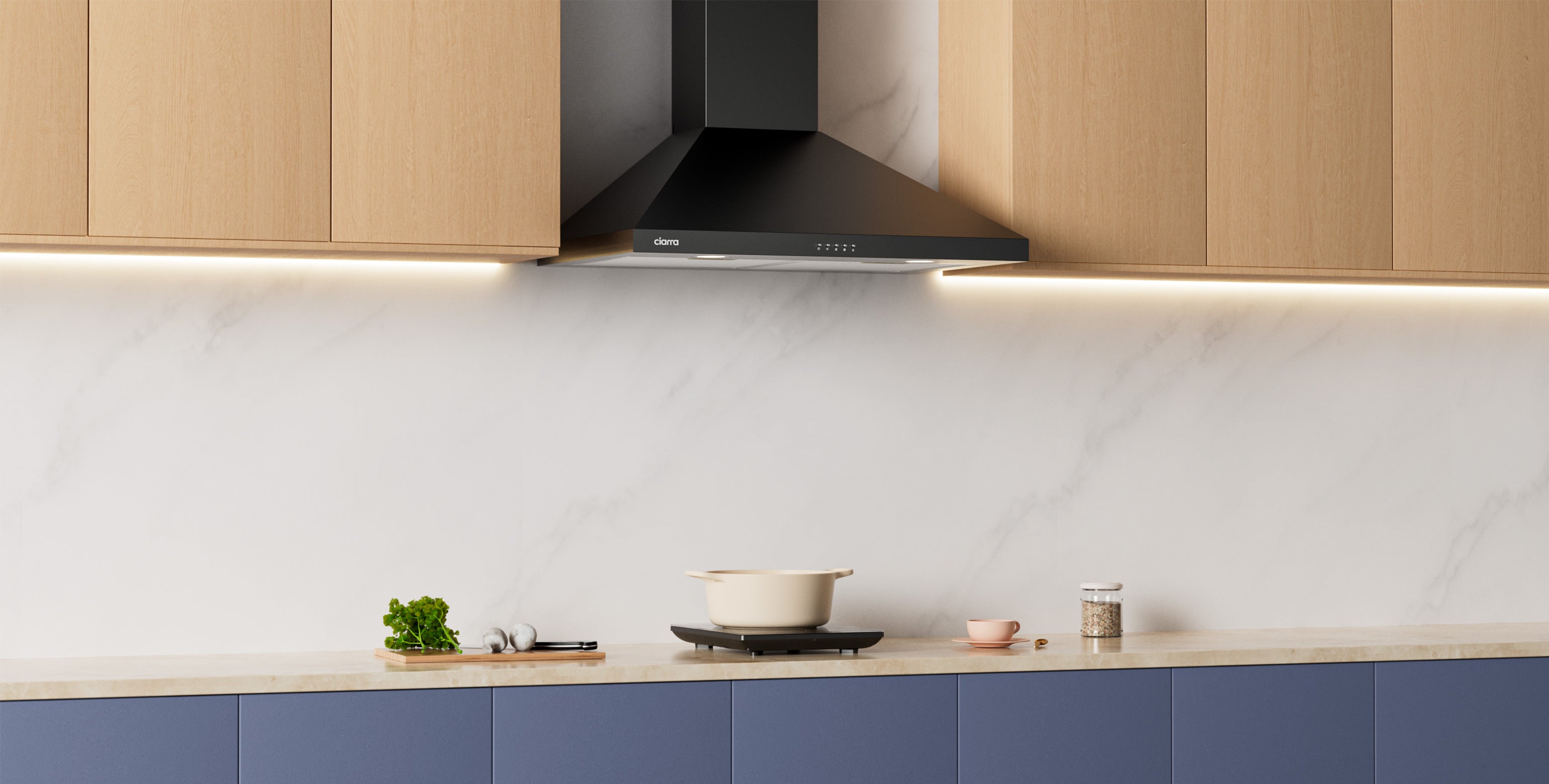CIARRA Wall Mount Cooker Hood with 3-speed Extraction CAB75206P-OW CIARRA Wall Mount Cooker Hood with 3-speed Extraction CAB75206P-OW