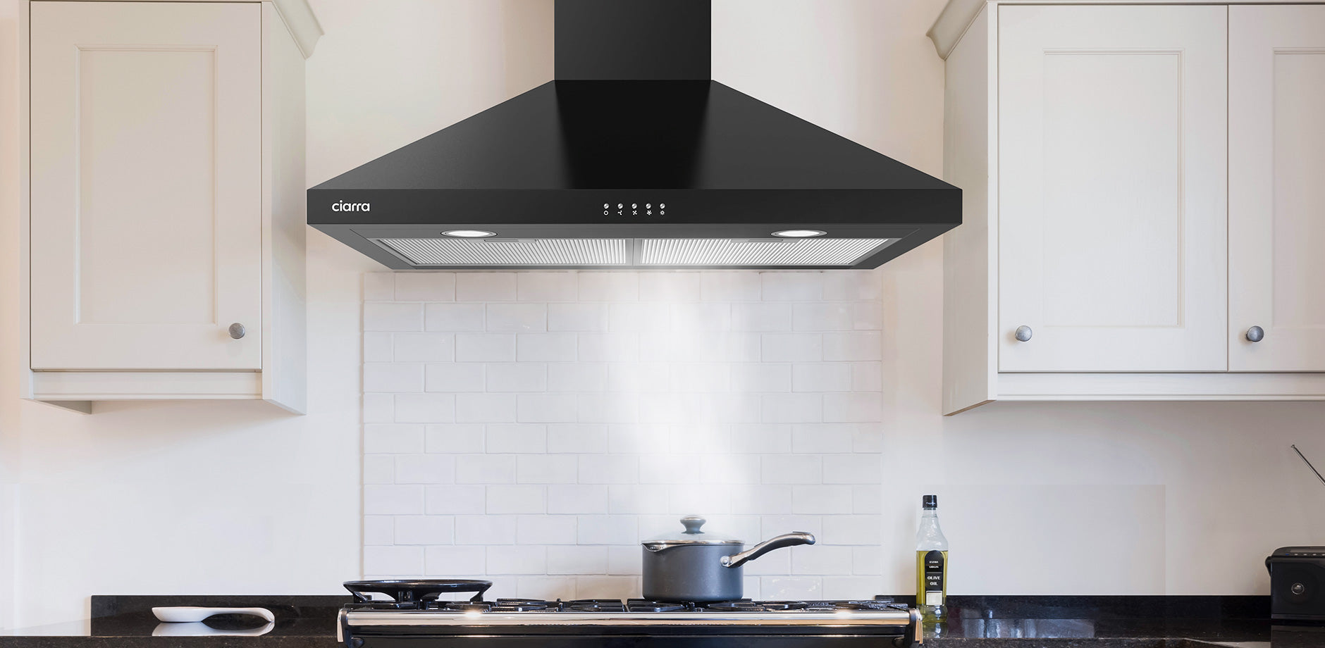 CIARRA Wall Mount Cooker Hood with 3-speed Extraction CAB75206P-OW CIARRA Wall Mount Cooker Hood with 3-speed Extraction CAB75206P-OW