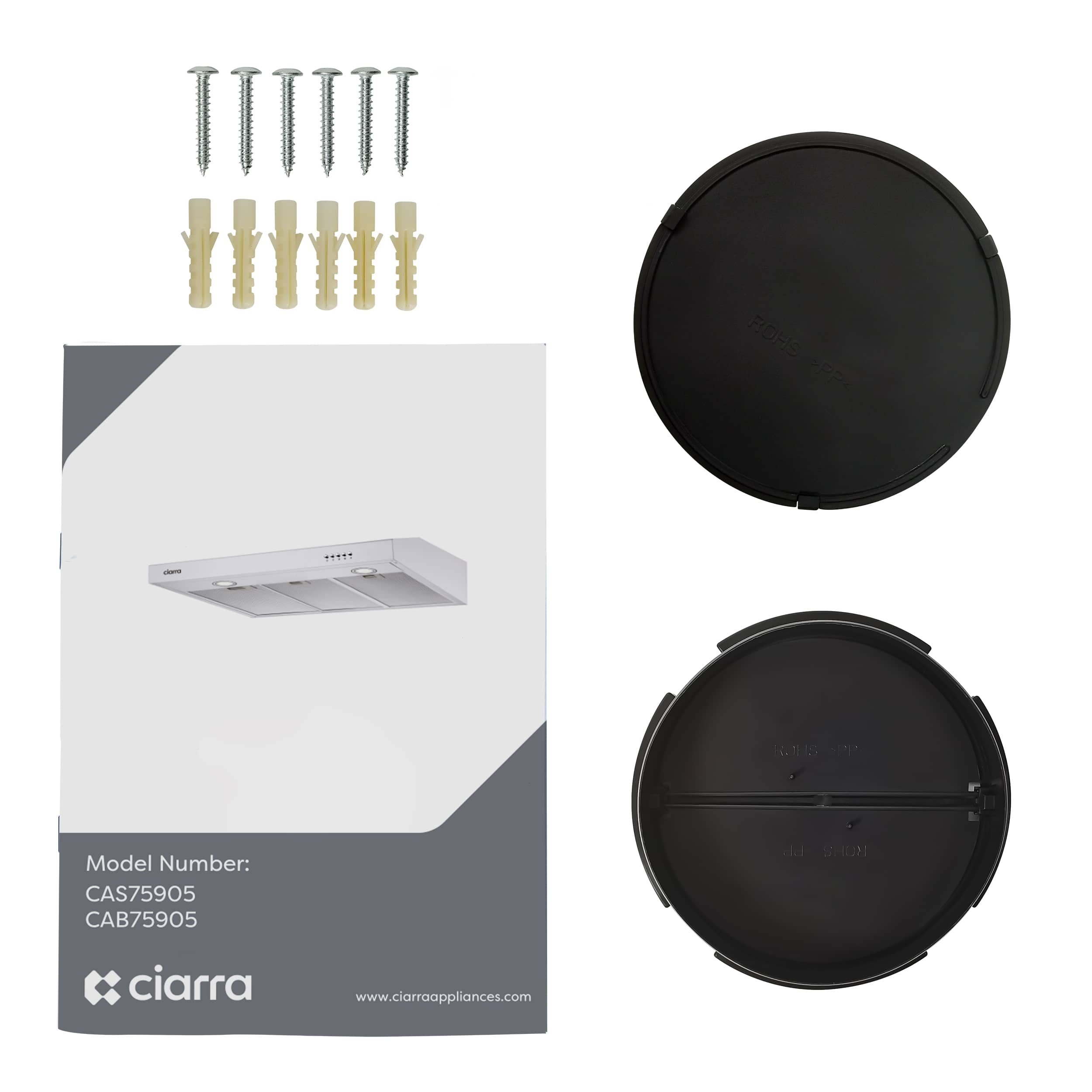 CIARRA 30 inch Under Cabinet range Hood CAB75905-OW