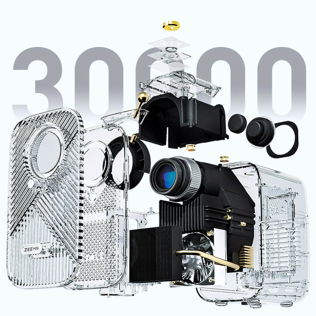 ZEEMR M1 Pro has more than 30000 hours lifespan due to the self-developed fully enclosed optomechanical technology