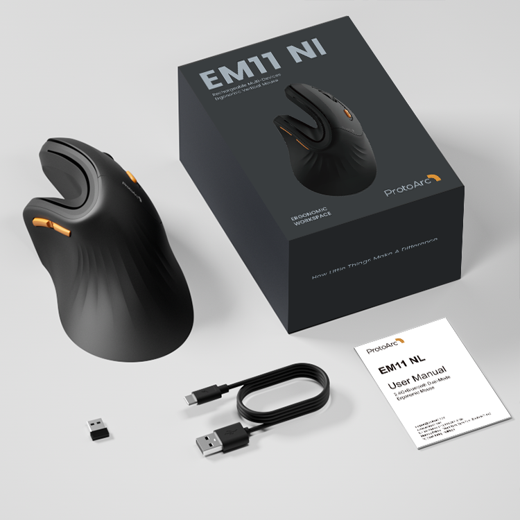 EM11 NL Bluetooth Ergonomic Vertical Mouse