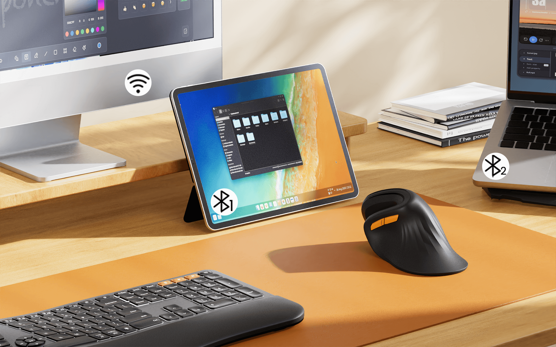 EM11 NL Bluetooth Ergonomic Vertical Mouse