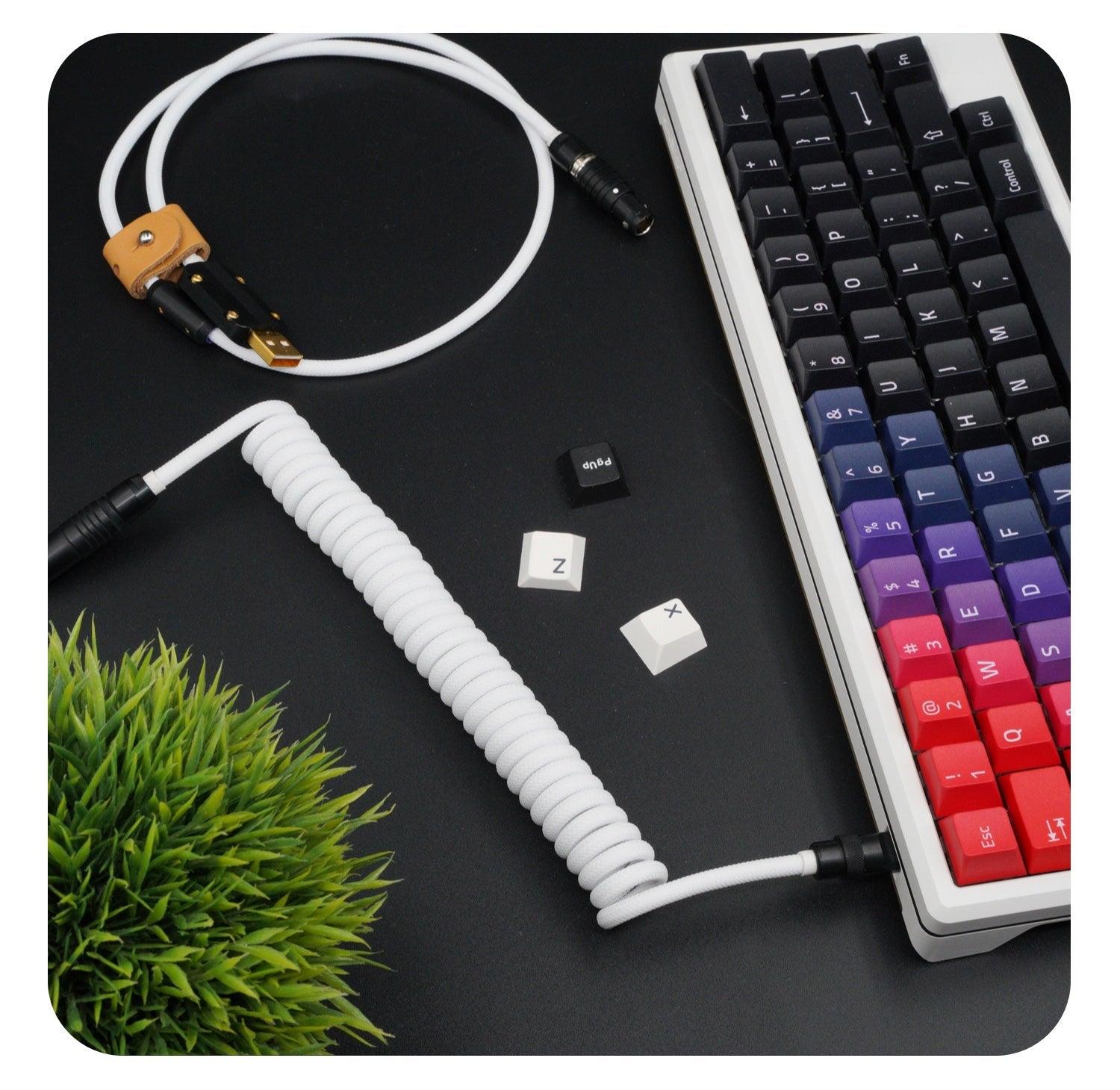 GeekCable White Handmade Customized Keyboard Cable