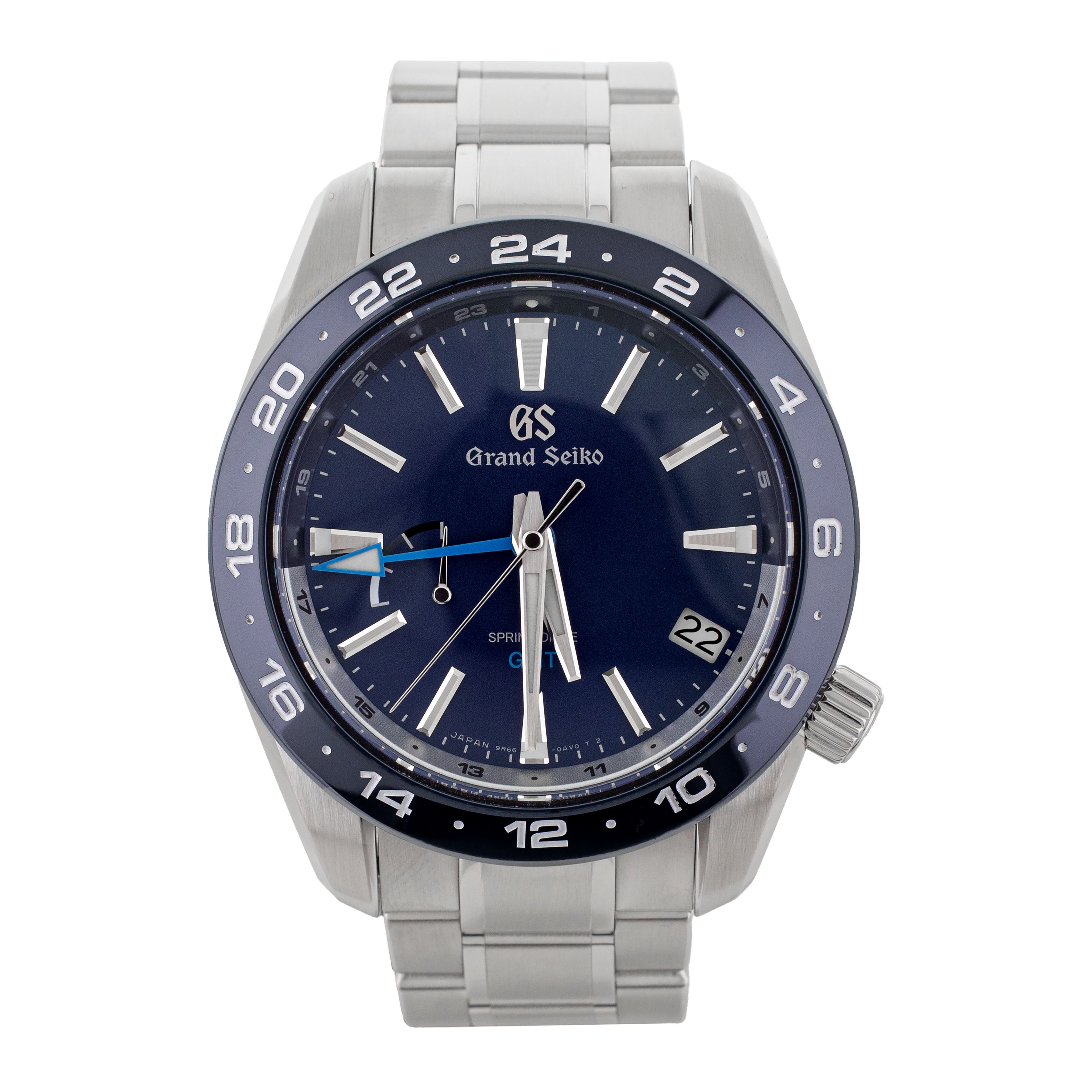 Grand Seiko Sport Collection Spring Drive GMT Steel Blue 40.5mm SBGE255 Full Set