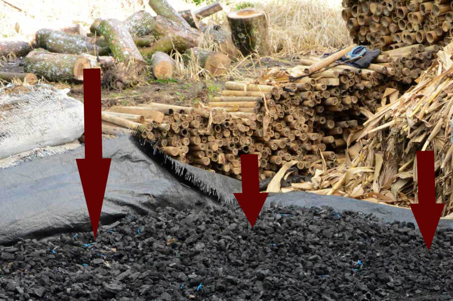 Biomass turn into biochar | Biochar Station