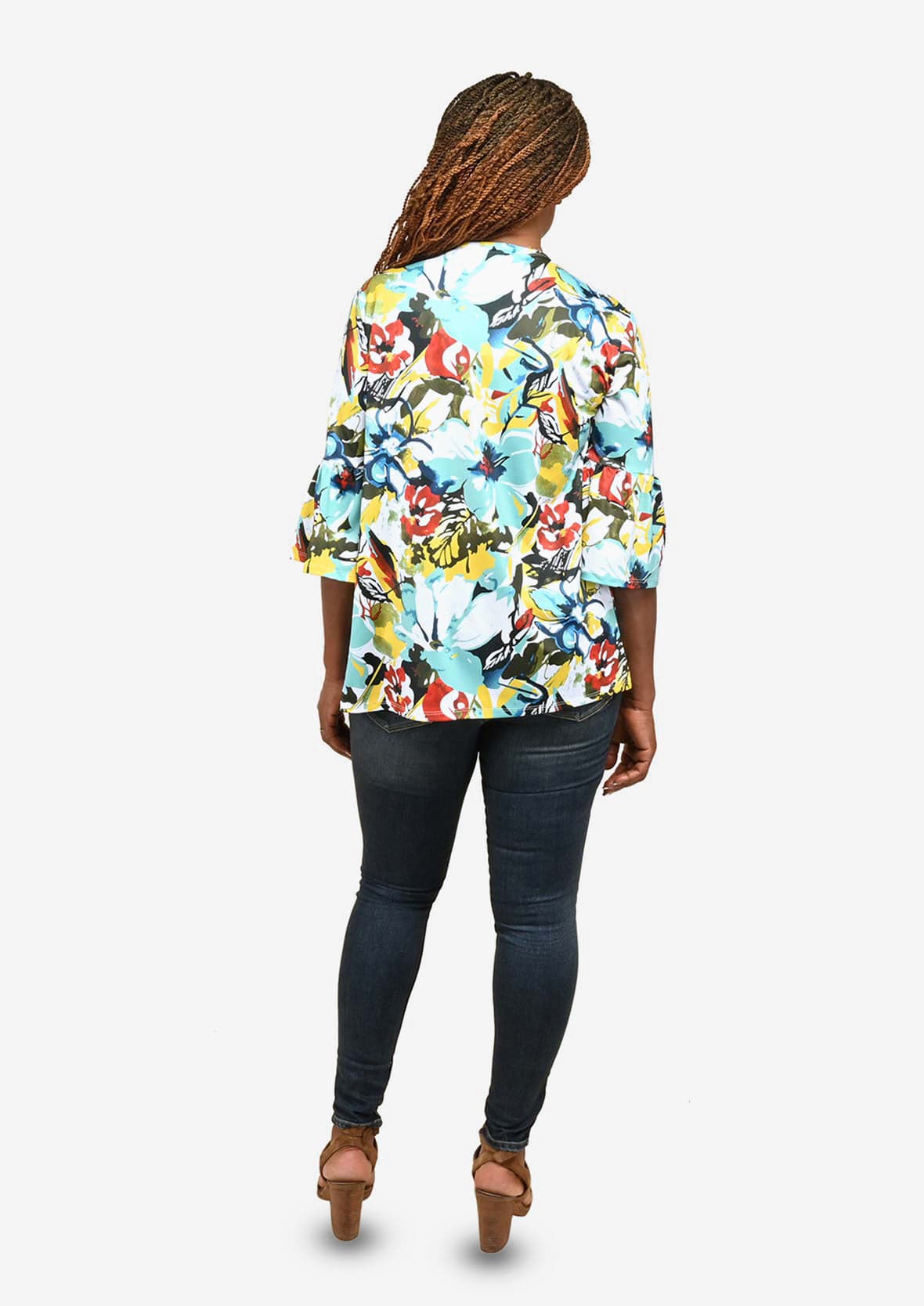 Tropical Floral Drape Jacket