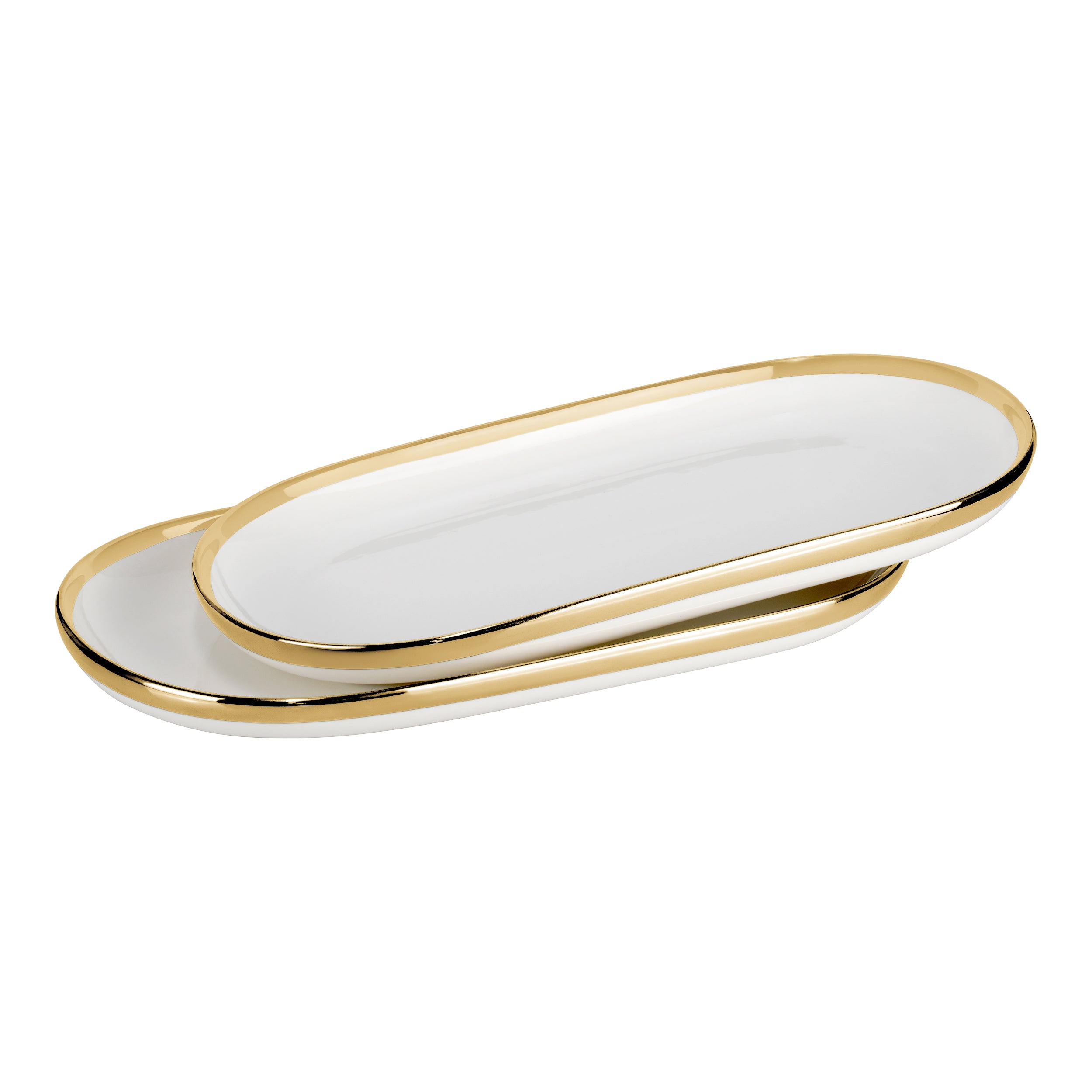 Porcelain Plates White and Gold
