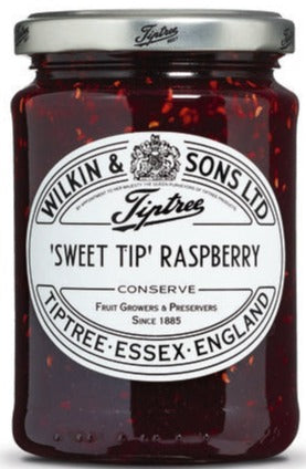 Wilkin & Sons, Tiptree Essex. Sweet Tip Raspberry Conserve Extra Jam. 340g/12oz