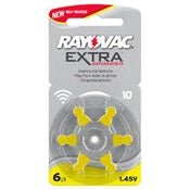 Rayovac Extra Hearing Aid Batteries Size 10 - 10 Pack (60 Cells)