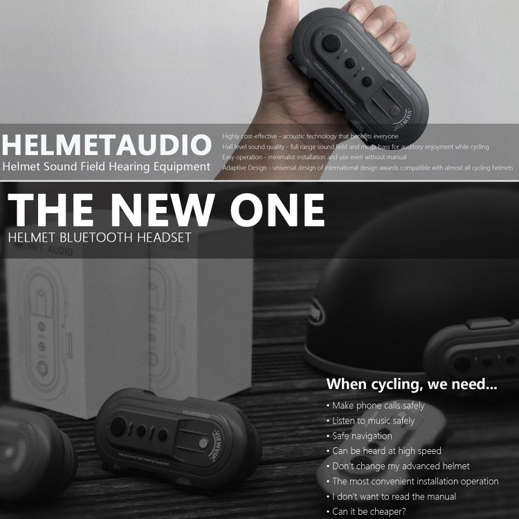 HAMTOD HELMETAUDIO H12 Helmet Conducted Audio Device with Microphone(White)