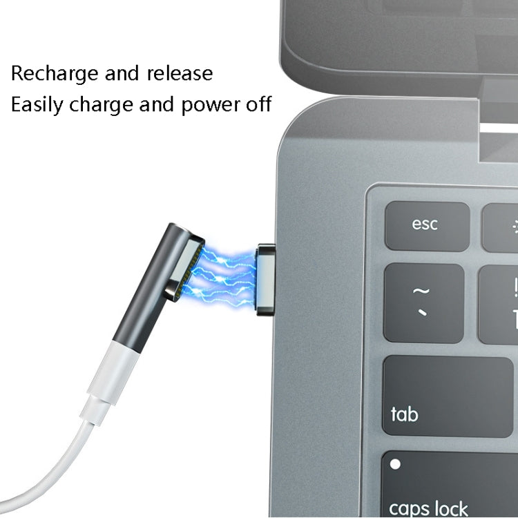 20 Pin Elbow Magnetic USB-C / Type-C Adapter Support Charging and 4K Video Transferring(Gray)