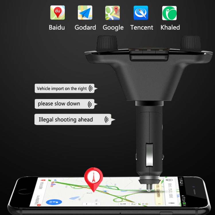 BT06 Dual USB Charging Smart Bluetooth 4.0 + EDR FM Transmitter MP3 Music Player Car Kit with 1.3 inch LED Screen, Support Bluetooth Call, TF Card & U Disk