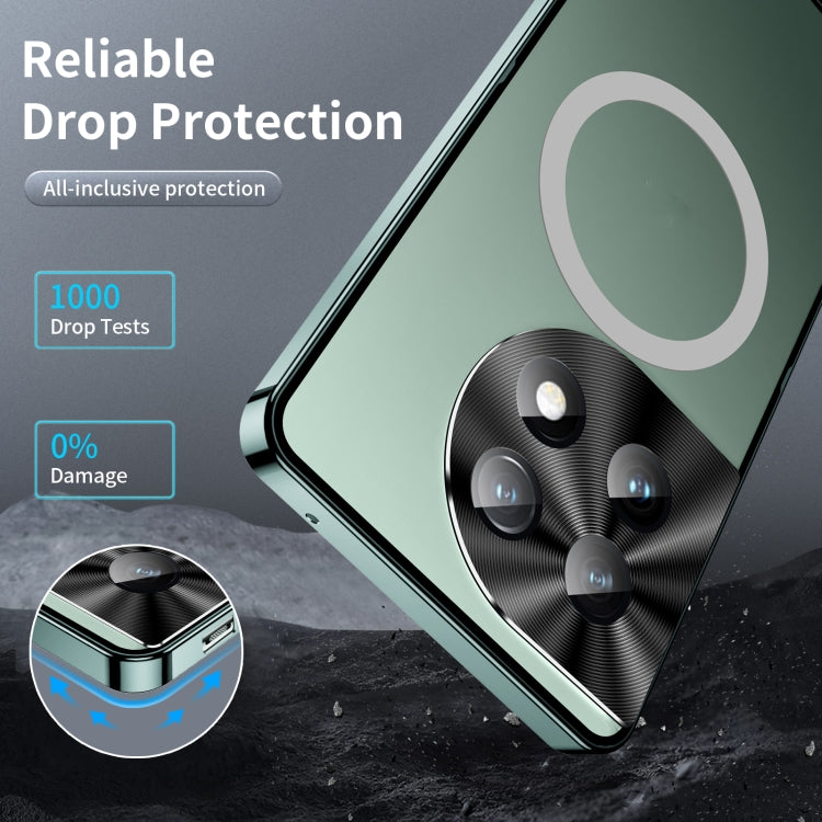 For OnePlus 11 MagSafe Magnetic Frosted Metal Phone Case(Green)